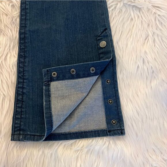 NWT Cruel Denim® 31 Long Hannah Flare Jeans Blue Denim Western Snap Bottom - Picture 3 of 10